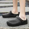 Scarpe da lavoro antiscivolo da uomo Estate Giardino Piscina Cucina Scarpe da lavoro Spiaggia da donna Senza tacco Taglia grande Sandali in gomma neri