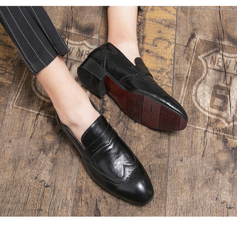 Zapatos de cuero para hombre vestido de negocios Versión coreana guapo t  traje zapatos de hombre Juventud británica Zapatos de un pie comprar a buen  precio — entrega gratuita, reseñas reales con