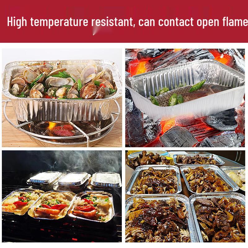 Yinmei Fyrkantiga Aluminiumfoliebehållare med Papperslock