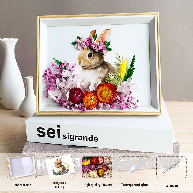 DIY Handmade 3D Preserved Flower Photo Frame Craft Kit