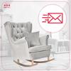 Gaja Wing Chair, Scandinavian Rocking, Family Mebl, Ash-gray, Light Gray