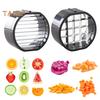 Vegetable Chopper Dicing & Slicing Food Processor for Fruits Soft Veggies Space-Saving Manual Kitchen Cutter with Stainless Steel Blades