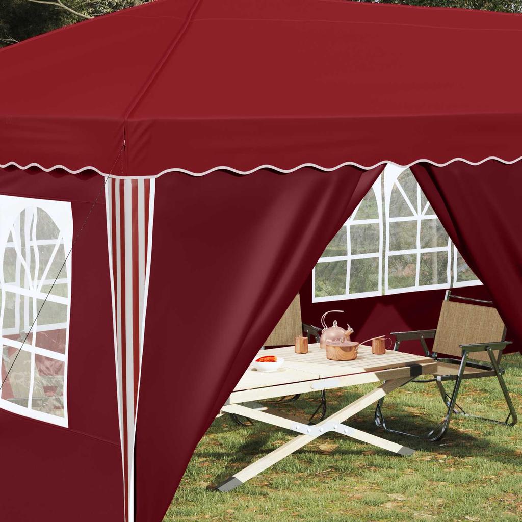 Pop up Party Tent 575 x 288 x 245 cm Burgundy Red