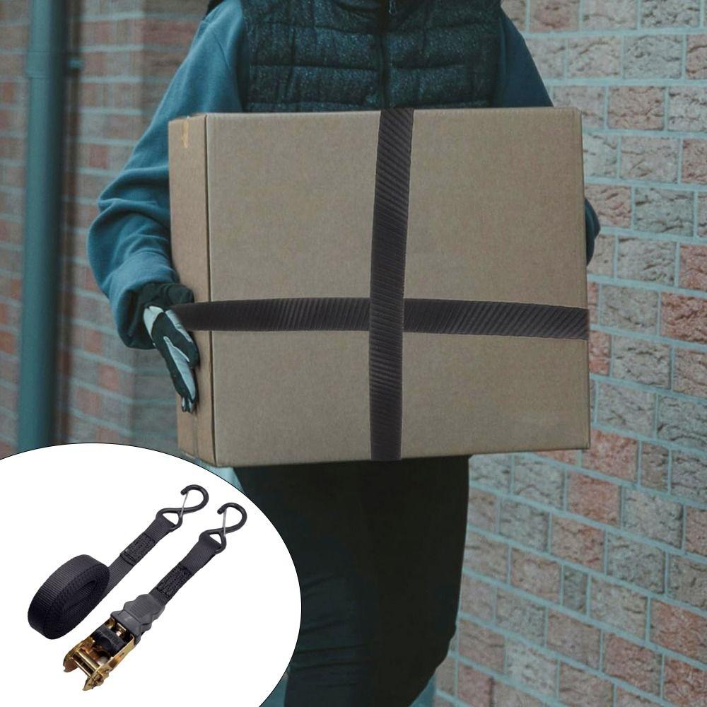 Black Heavy-Duty Cargo Straps Rust Proof Ratchet Tightener Straps Ratchet Tie Down Straps  Truck