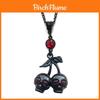 Gothic Punk Cross Butterfly Necklace With Alloy Pendant For Women