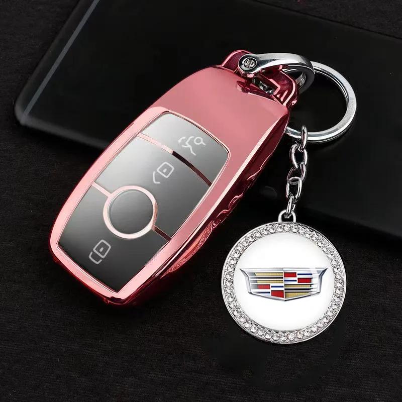for Cadillac Escalade CTS ATS SRX Deville BLS XT4 XT5 XT6 STS XTS SLR XLR CT4 CT5 CT6 Metal Car Keyring Keychain Auto Decoration
