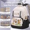 2024 Capybara Girls' Backpack: Stylish, Spacious & Perfect for Grades 1-6