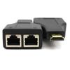 2pcs/Lot HDMI-compatible To RJ45 Dual Ports Converter Network Cable Extender Over by Cat5e Cat6 Cable 1080p For HDTV HDPC PS3 ST