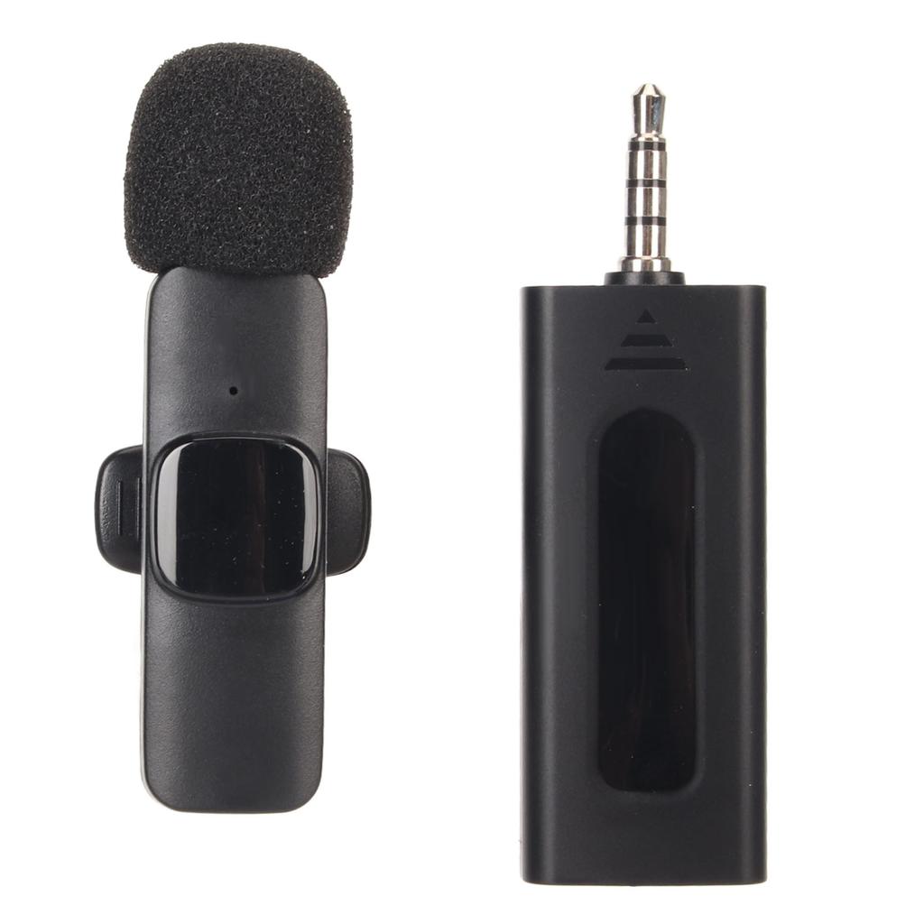 Wireless Lavalier Microphone 2.4G Low Delay Noise Reduction 7H Working Time Lapel Mics for