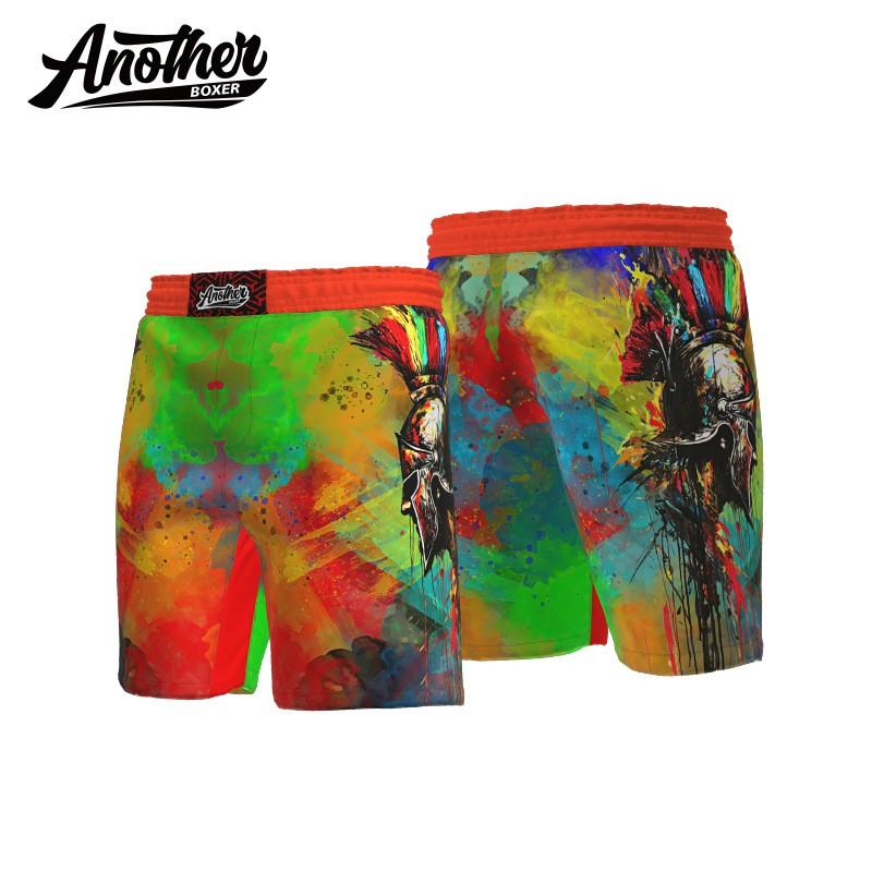 Mens MMA Shorts 4-Way Stretch Grappling BJJ Training Fighting Competition