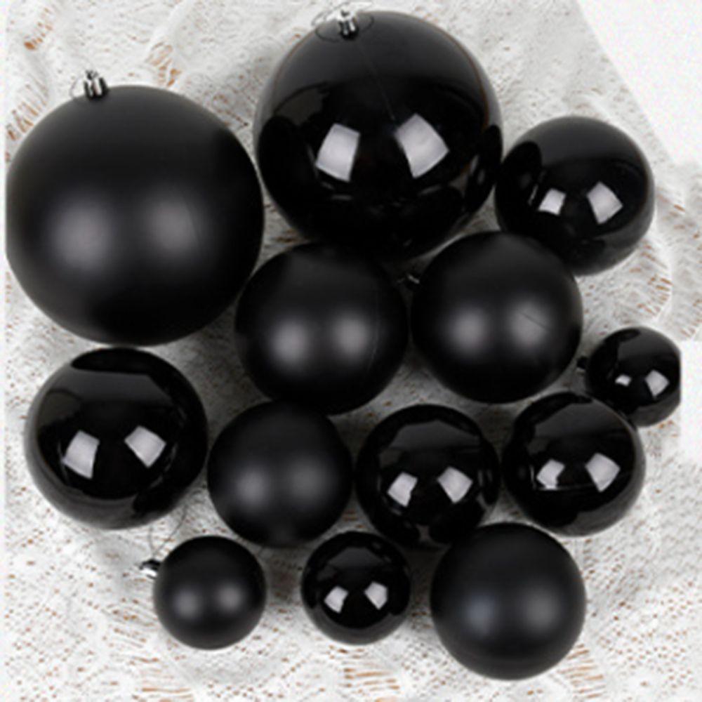 4/6Pcs 6/8/10cm Black Christmas Ball PVC Christmas Home Decoration  Shopping Mall