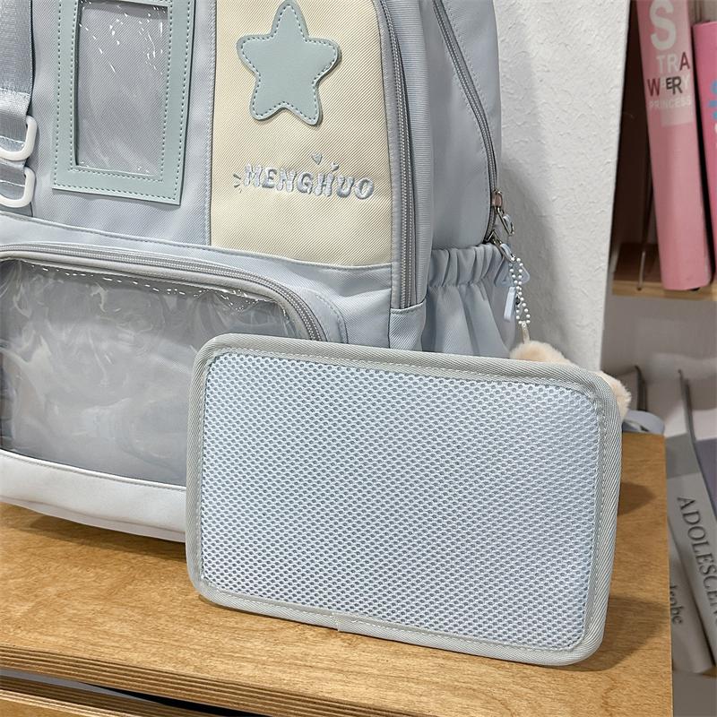 Cute Star Design Backpack for Women and Girls – Lightweight School Bag with Front Pocket, Mesh Compartment – Perfect for Daily Use, College, or Travel