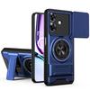 KEYSION Magnetic Phone Case for Realme Note 60 60X Slide Camera Protection Upright Kickstand 360° Ring Shockproof Back Cover
