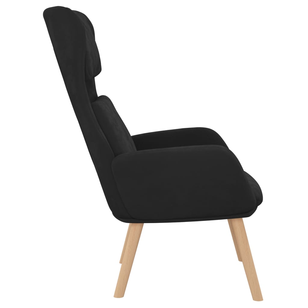 Relax Armchair Black Velvet