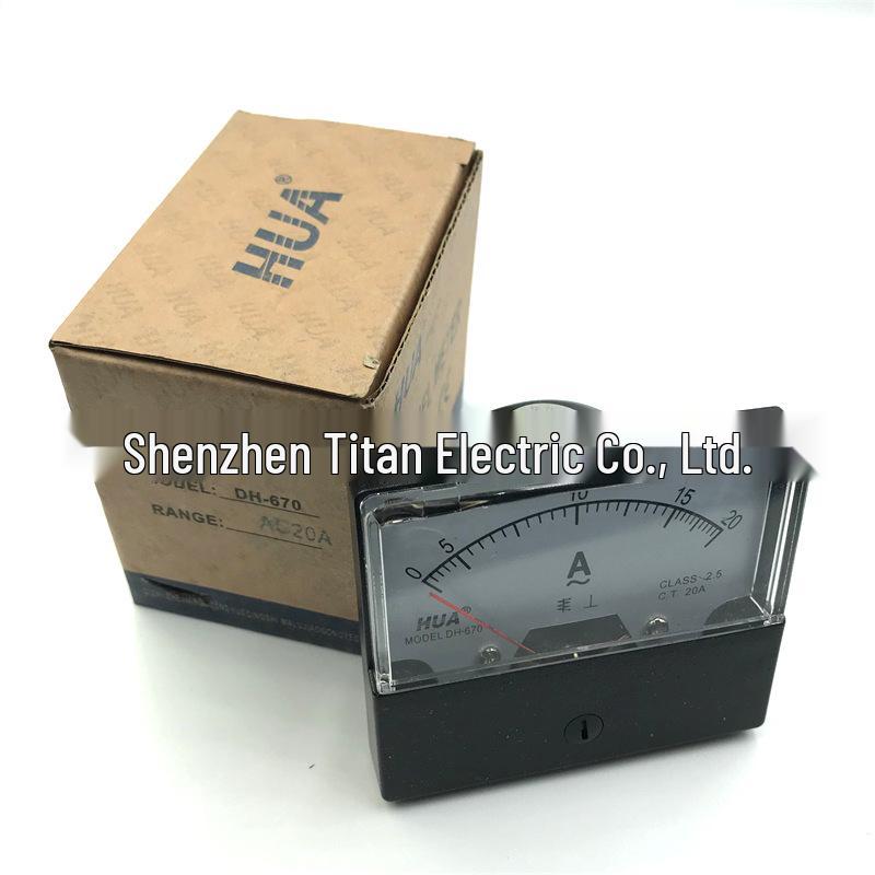 HUA Analog Ammeter/Voltmeter DH-670, Range: 1A-50A/5A, 300V-500V