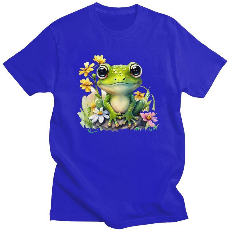 Custom Funny Frog T Shirts for Men 100 Cotton Tees Tshirt ShortSleeve Fashion Tshirt Clothes