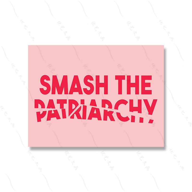 

Мода Современная Цитата Типография Искусство Плакат Принт Патриархат Розовый Холст Картина Комната Домашний Декор Молодая Девушка Женское Общежитие 21x30cm No Framed