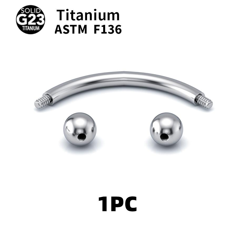 G23 Titanium Labret Piercings Stud Lip Rings Eyebrow Rings Cartilage Helix Tragus Piercing Horseshoe Ring Body Jewelry 16G