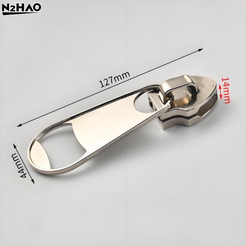 1*Creative Large Magnetic Zipper Bottle Opener, Beer Bottle Opener, With Refrigerator Magnet, Zipper-shaped Beer Bottle Opener