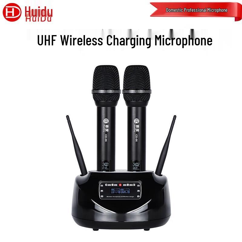 Huido CD-06 Professional Wireless Dual Rechargeable Microphone System (CN Version)