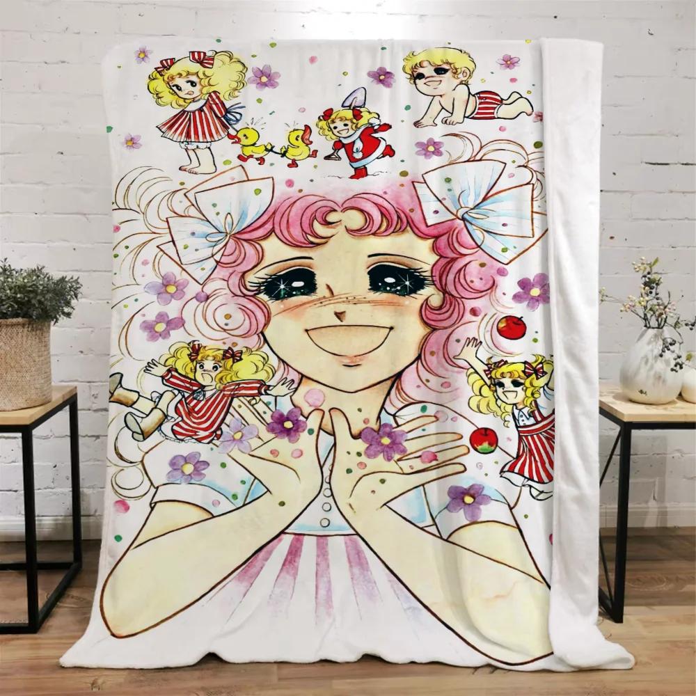 Candy Candy Fluffy Soft Blankets for Decorative Sofa Blanket Beach Towel Knitted Plaid Bed Throw Home Interior Luxury Bedding