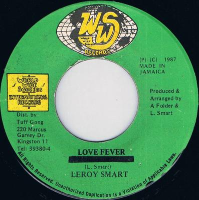 7-Zoll-Schallplatte LEROY SMART - Love Fever NONE WWS Records 1987 Jamaika Reggae, Ska & Dub Gebraucht