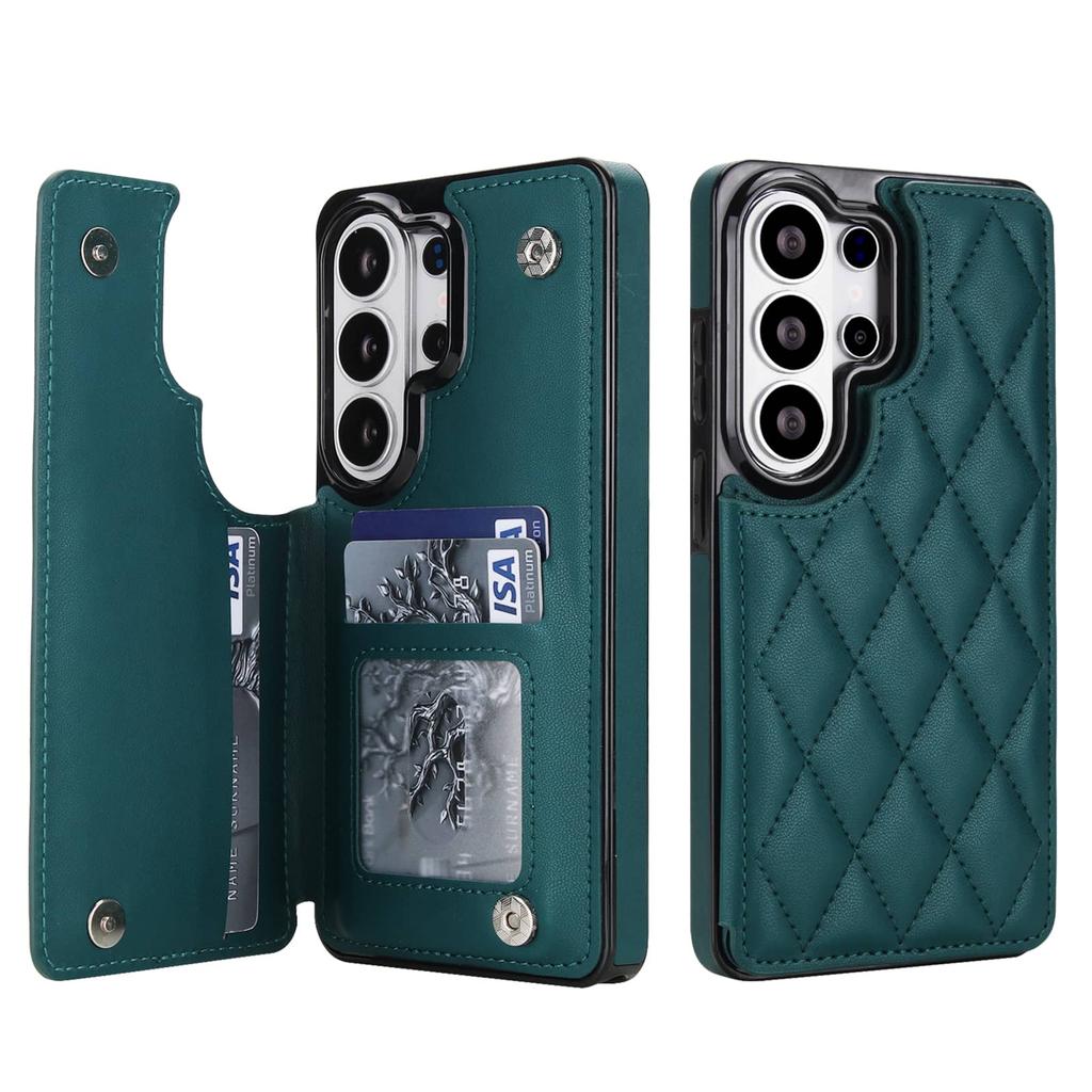 For Samsung Galaxy S26 Ultra S26 Plus Case, Luxury Flip Folio PU Faux Leather Wallet Cover Card Slots and Kickstand for Women