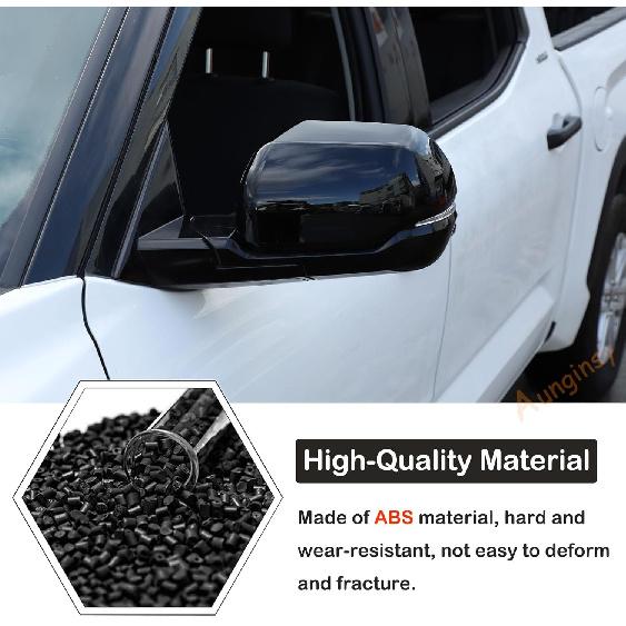 Car Door Rear View Mirror Cap Trim Cover Compatible With Toyota Tundra/Sequoia -2025 Outside Side Rearview Mirror Protector Decoration ABS