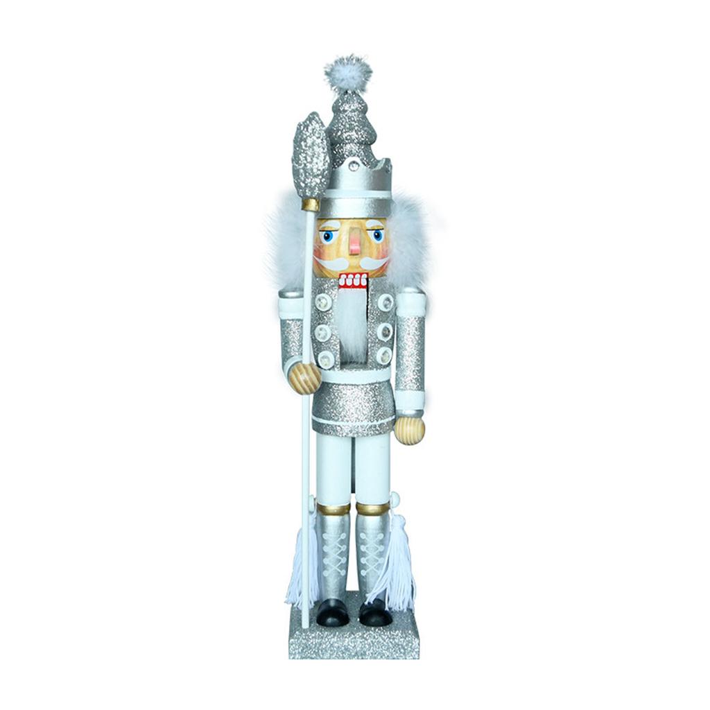 16 Inch Merry Christmas Decorations Nutcracker Figurine Wooden Soldier King Ornament for Indoor Winter Table Centerpiece