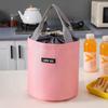 Portable Round Cooler Lunch Bag Travel Collapsible Thermal Breakfast Organizer Insulated Waterproof Storage Bag For Lunch Box