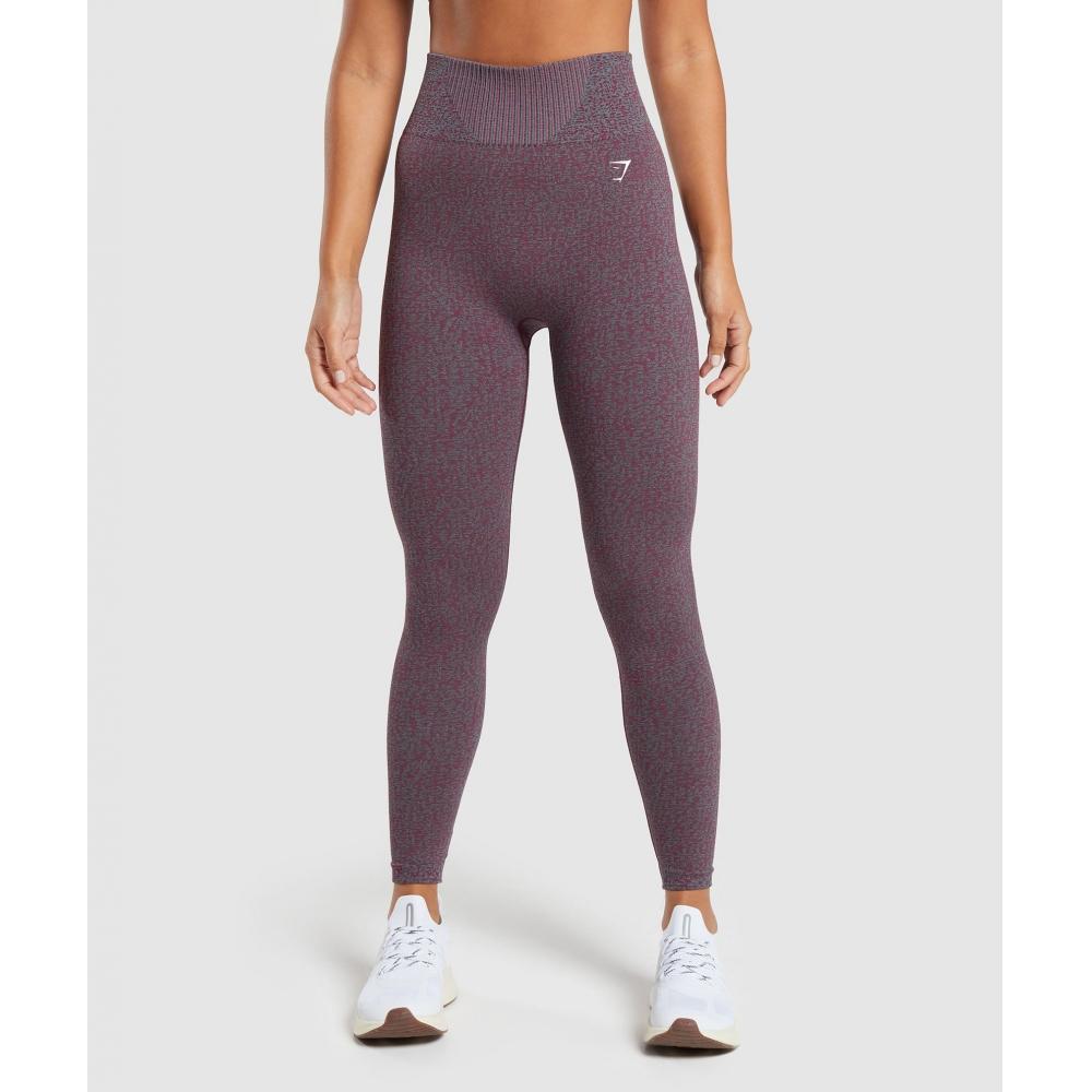 

GYMSHARK Marl Seamless Leggings Plum Pink Marl Dark Grey Marl Plum Pink B8A3N KB42