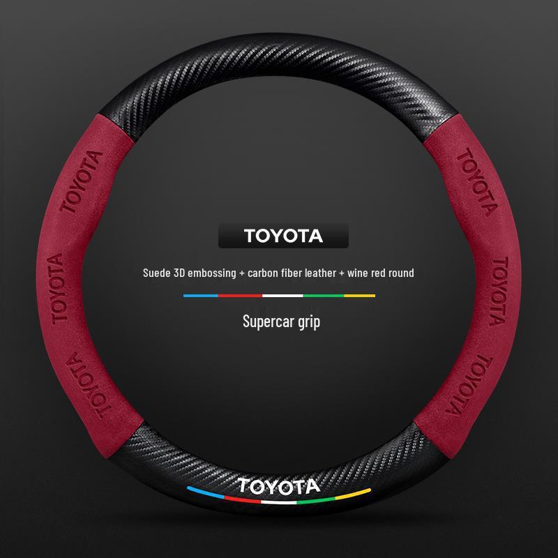 Echtes Leder Carbonfaser Wildleder Lenkradbezug für Toyota Avalon (Modelle 2021-2026) - Ultradünnes Design