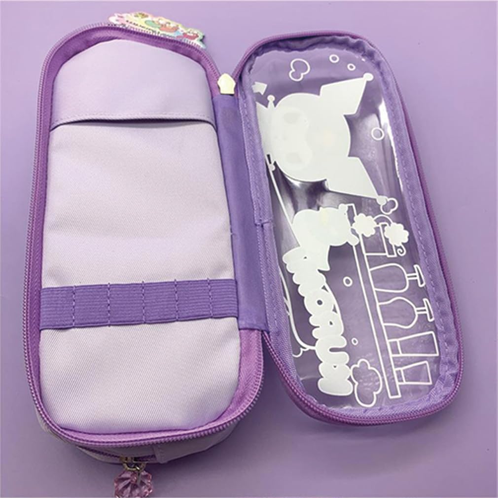 GREDINO Kuromi Pencil Case Stationery Box Pencil Case Kuromi Pen Holder Simple Large Capacity Kuromi Pen Case Stationery Box Multifunctional Bag