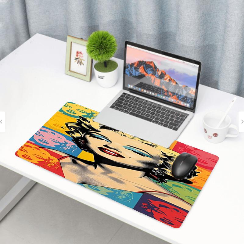 Marilyn Monroe Print Mouse Pad, Anti‑Slip Desktop Keyboard Mat, for PC Laptop Gaming Working Daily Use, Cool Festival Surprise Gift