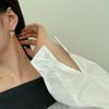 Niche Design Women's S925 Sterling Silver Zircon Hoop Earrings - Christmas Edition