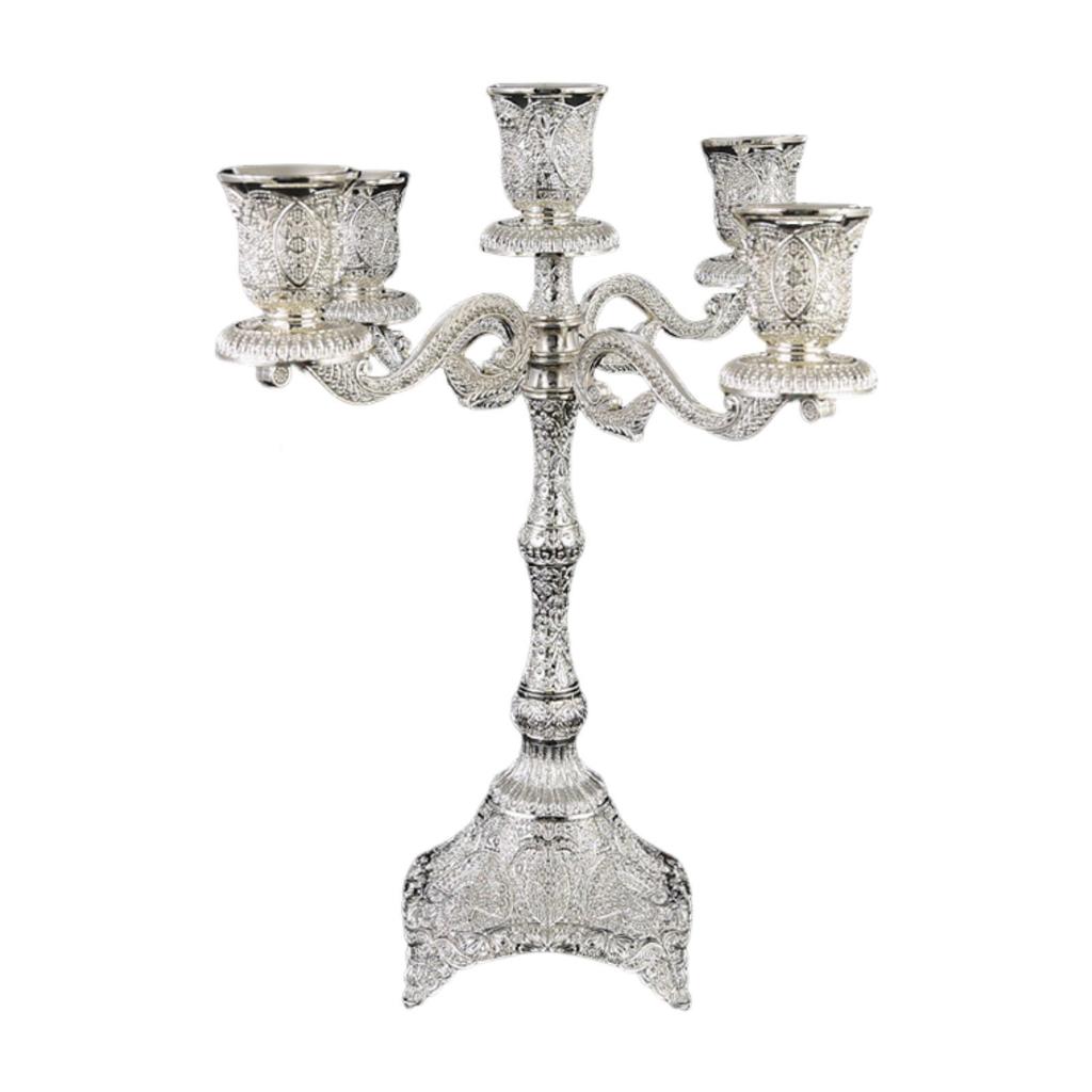 5 Arm Candelabra Club Home Ornament Centerpiece Events Candle Stand Tapered Candle Holder Table Candelabrum for Dining Halloween