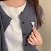Vintage Flower Insertable Brooch French Style Luxury Silver Glossy Pin Waterproof Elegant Metal Corsage Ornament Men