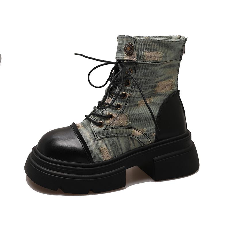 

Осенние туфли на плоской подошве на платформе, ковбойские спортивные повседневные ботинки 7,5 см, зимние женские ботинки челси по щиколотку, женская обувь для ходьбы, зимние ботинки для мотоциклистов 35