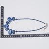 Used X686 Mon Plus Necklace Lapis Lazuli Design Silver Color December Birthstone