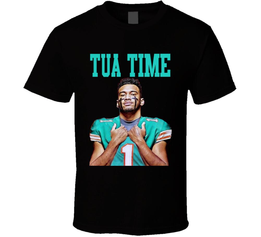 Tua Tagovailoa Tua Time Miami Dolphins Fins Qb Football T Shirt Mens Womens Tees Top S