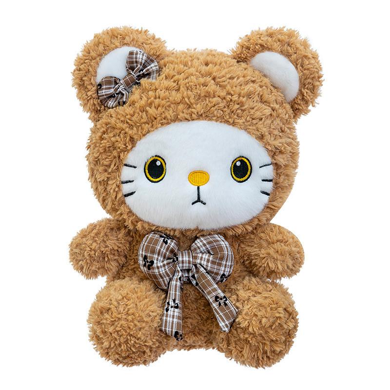 Little Bowknot Bear Cat Cartoon Plush Toys Soft Fill Doll Children Birthday Gift