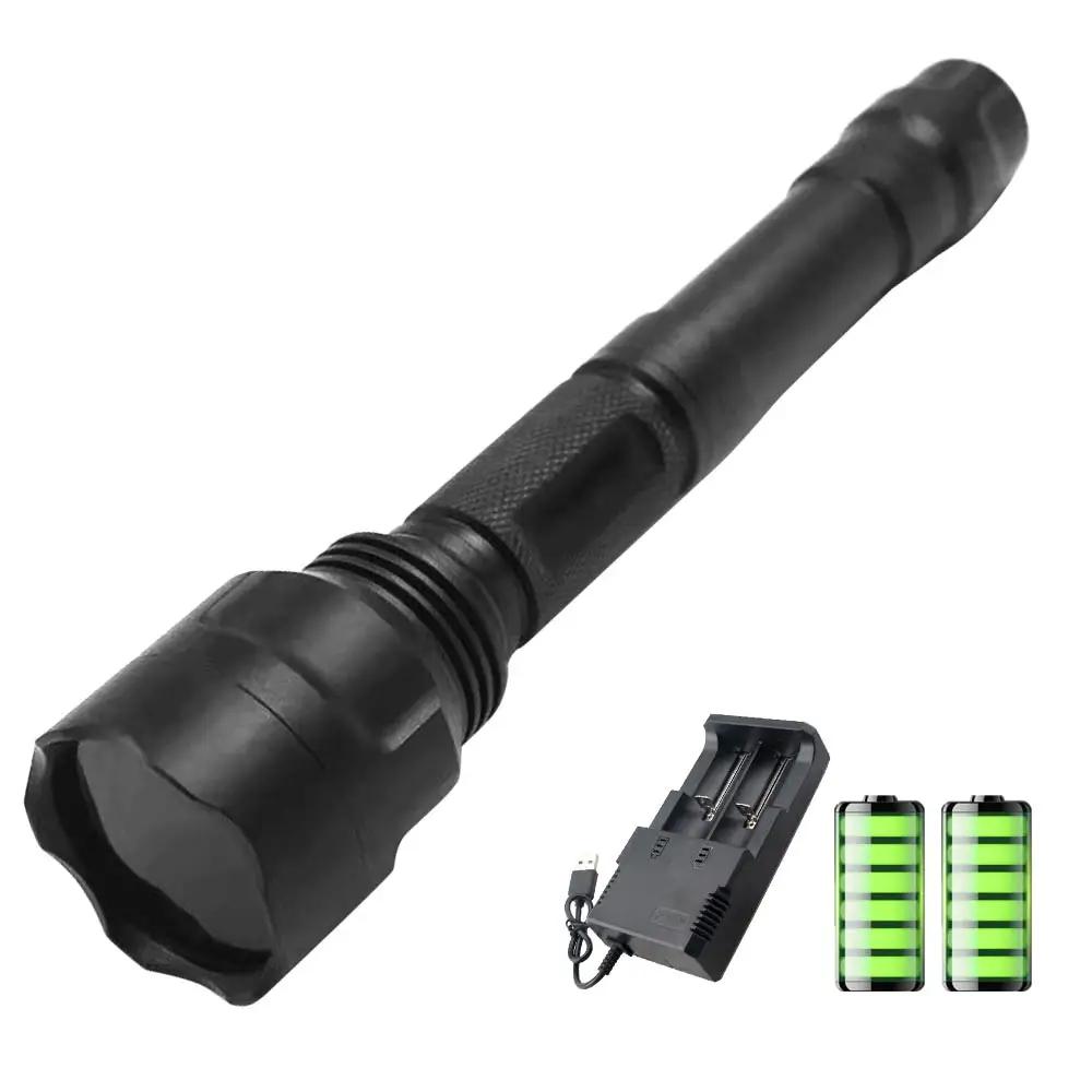 365nm UV Flashlight USB Rechargeable C8 Violet Black Mirror Ultraviolet Torch Pets Urine Cat Tinea Money Ore Scorpion Detection