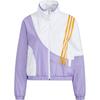 Chaqueta Neo Color Block con Cremallera y Cuello Alto de Manga Larga para Mujer, Ropa Exterior Morado Rosa HM9911