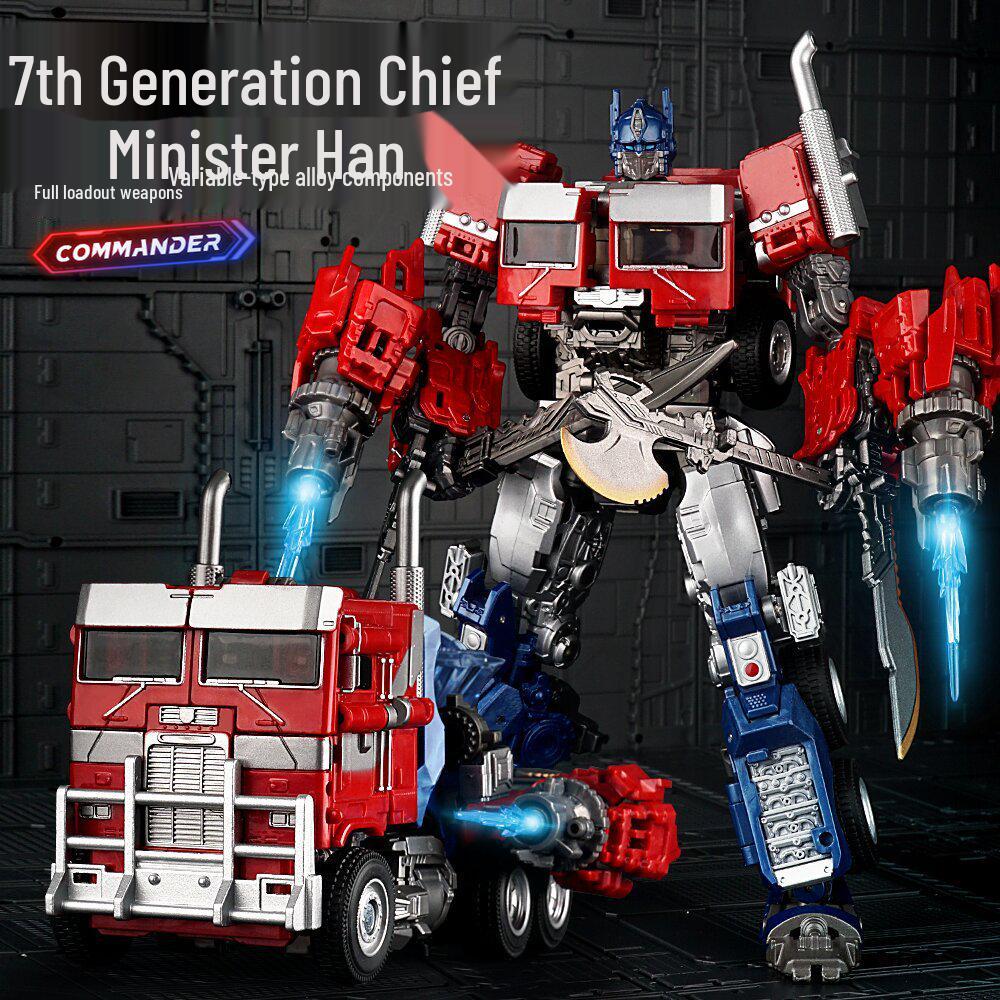 Finely Carved Optimus Prime 7: Rise of the Beasts Transforming Robot Toy