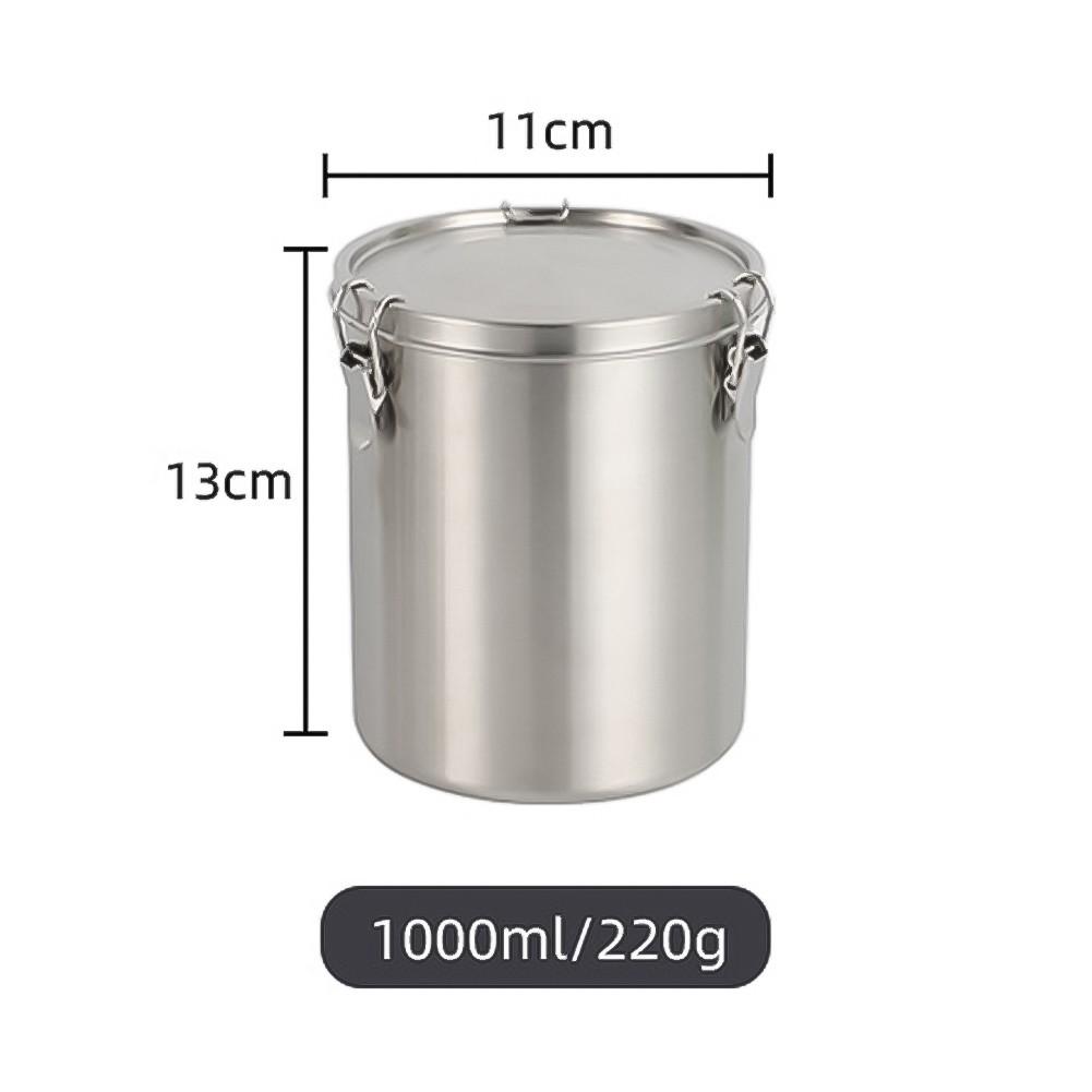 Airtight Canister Food Container Stainless Steel Storage Airtight Design 1000ML