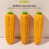 Pet Latex Toy That Simulates Roasted Corn. Latex Corn That Makes Sounds. Long-lasting Dog Toy for Chewing and Teething.