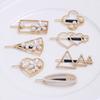 Pearl Hairpin, Advanced Sense, Exquisite Women'S English Alphanumeric Text Hairpin, Female Side Clip, Word Clip