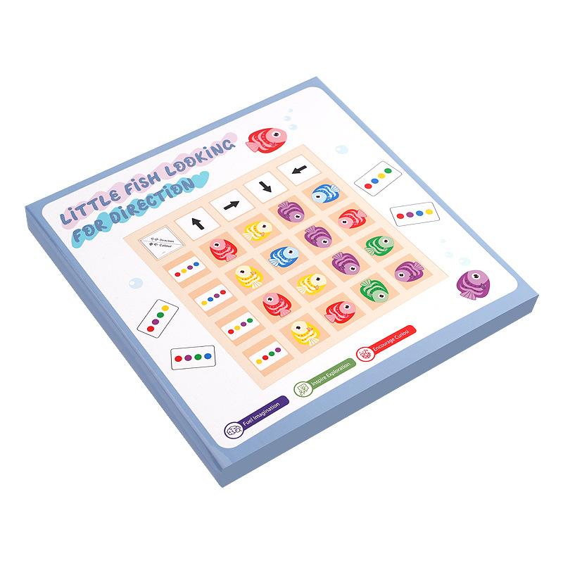 

Kids Direction Cognition Wooden Toy Set Montessori Classroom Teaching Aids for 3-6 Years with Color Arrows Focus Brain Training