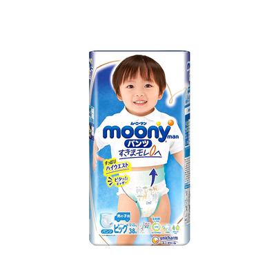 Moonyman Diapers 38 Pieces [Pants Big] Boys' (12~22kg)