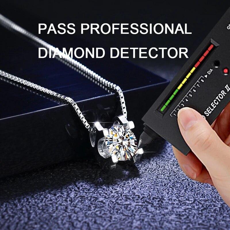 Collana con diamanti in argento sterling 925 di colore D VVS1 Collana con ciondolo in moissanite Gioielli da sposa per regalo per donne e ragazze